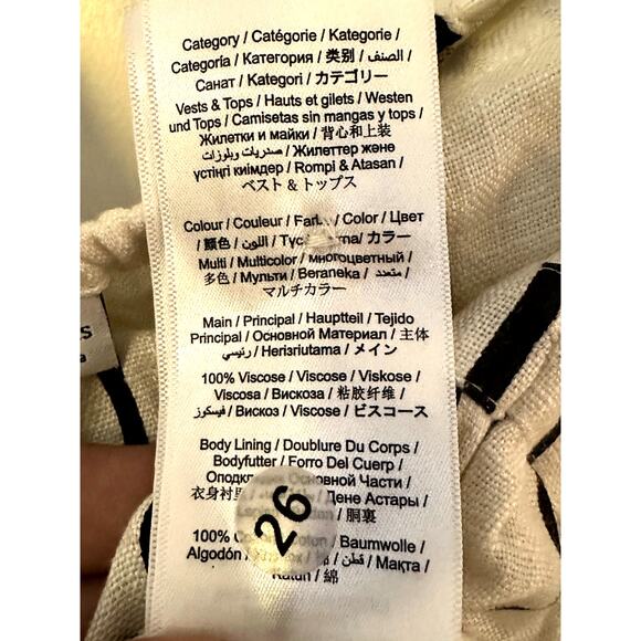 **NWT** Lost Ink – Striped Bardot Top – Ivory/Black Stripe – XS - Picture 3 of 7